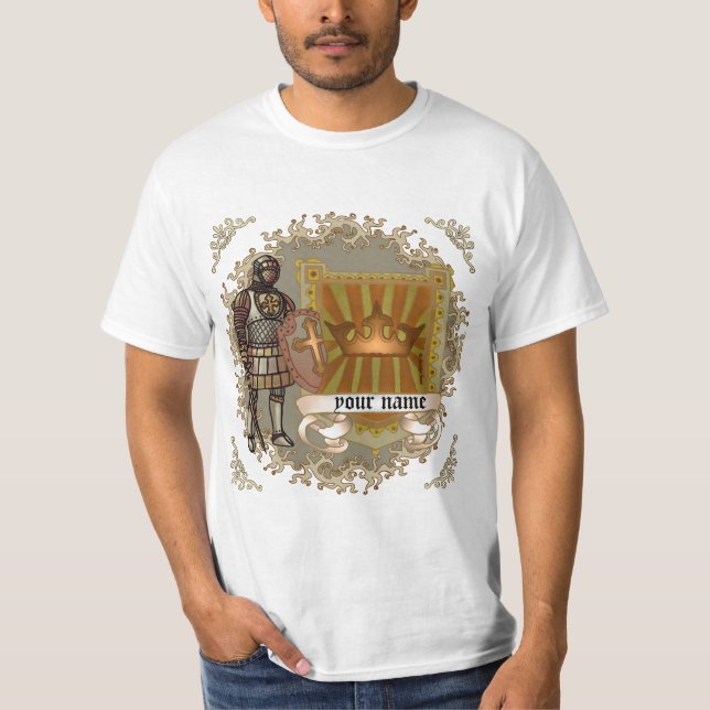 Efternamn för Family Crest Shield T Shirt (Framsida)