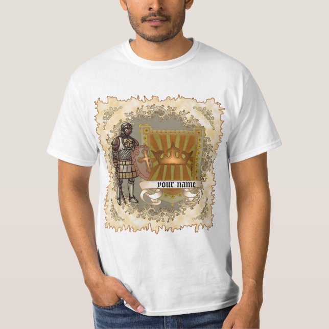 Efternamn för Family Crest Shield T Shirt (Framsida)
