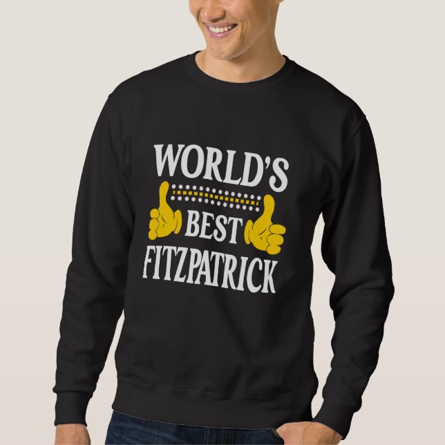 Efternamn för Fitzpatrick-familjen Efternamn Fitzp Lång Ärmad Tröja (Framsida)