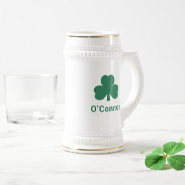 Efternamn för Irish Grönt Klöver Personlig Sejdel