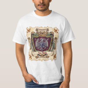 Efternamn för krona Banner Eagle T Shirt