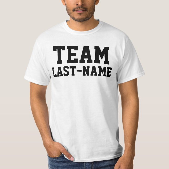 Efternamn för LAG (efternamn) Tee Shirt (Framsida)