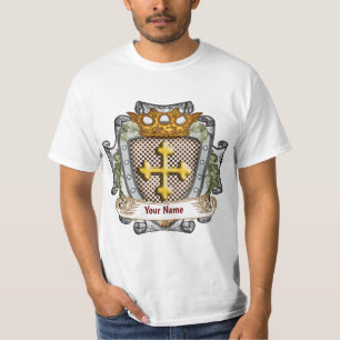 Efternamn för modig familjekort t shirt