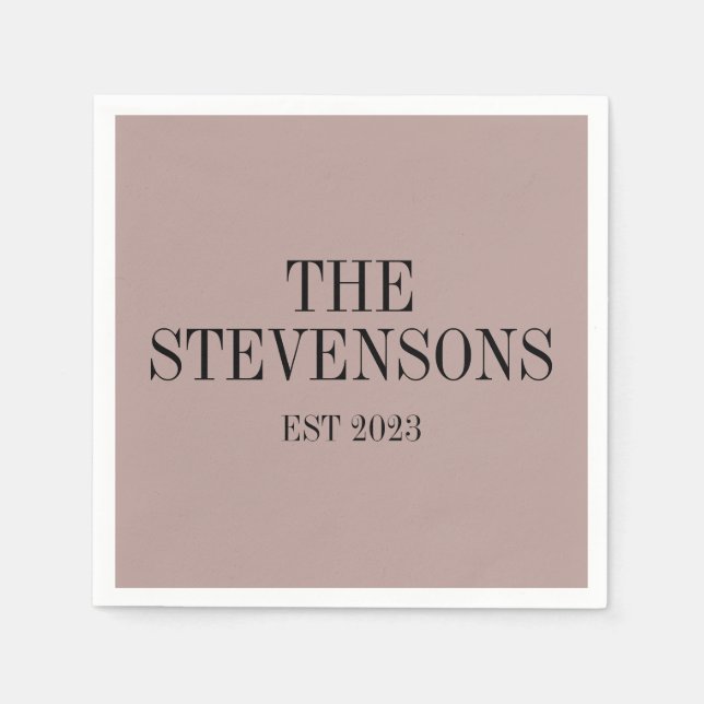 Efternamn för snyggt Classic-familjen - datum - Ma Pappersservett (Framsidan)