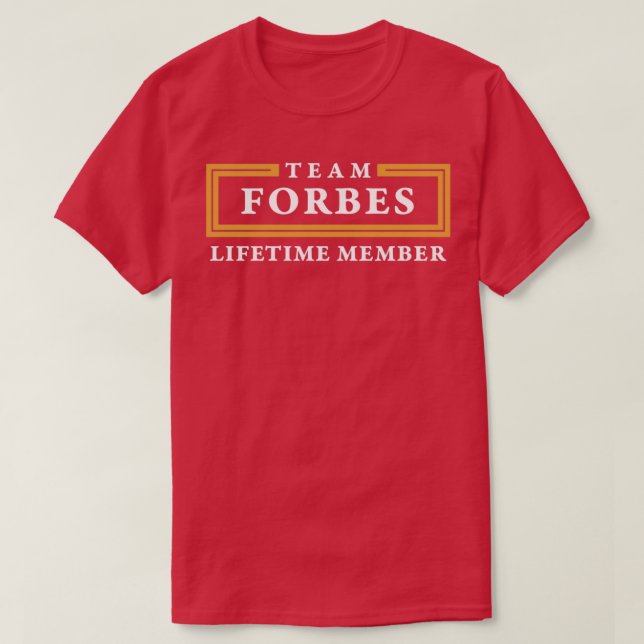 Efternamn för teamet Forbes livstidsmedlem T Shirt (Design framsida)