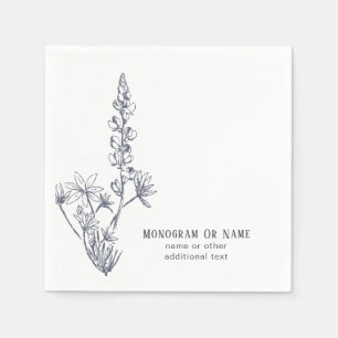 Efternamn för Texas Wildbloms Bluebonnet-familjen Pappersservett