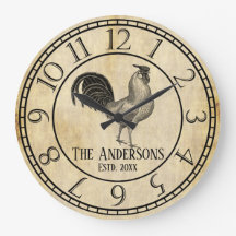 Efternamn för tupp för vintagestil lantligt