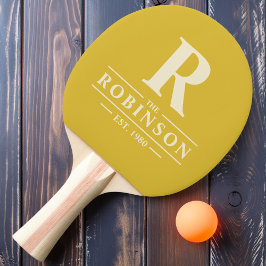 Efternamn & Initial Bränd Citron Pingisracket