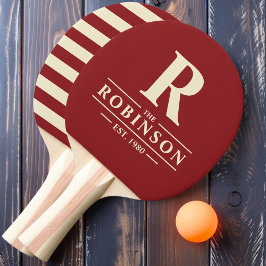 Efternamn & Initial Polo Deep Cranberry Pingisracket