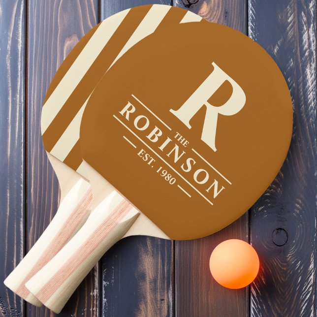 Efternamn & Initial Polo-randig Bränd Sand Pingisracket (Skapare uppladdad)
