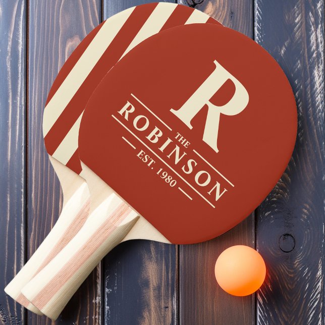 Efternamn & Initial Polo Randig Bränd Siena Pingisracket (Skapare uppladdad)