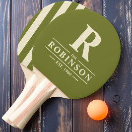 Efternamn & Initial Polo-randig Osmanthus Pingisracket