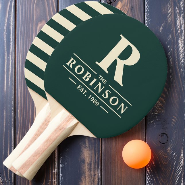 Efternamn & Initial Polo Sagegrön Pingisracket (Skapare uppladdad)