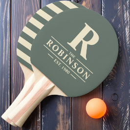 Efternamn & Initial Polo Varmgrå Pingisracket