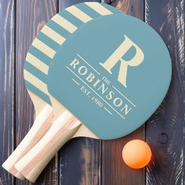 Efternamn & Initial Polo Warm Aqua Eftermiddag Pingisracket
