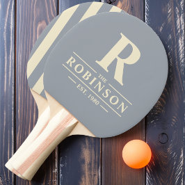 Efternamn & Initial Poloskjorta Duvgrå Pingisracket