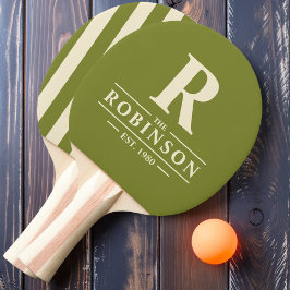Efternamn & Initial Poloskjorta Pilgrön Pingisracket
