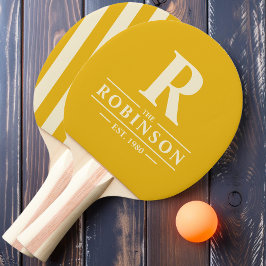 Efternamn & Initial Polostripad Varm Solros Pingisracket