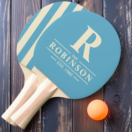 Efternamn & Initial Polostripning Aqua Sky Pingisracket