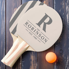 Efternamn & Initial Polostripning Sandcastle Rosa Pingisracket