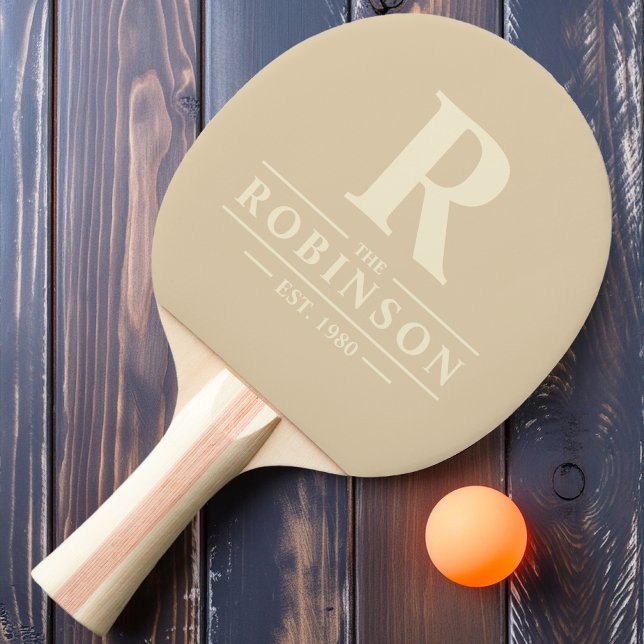 Efternamn & Initial Sanddyn Pingisracket (Skapare uppladdad)