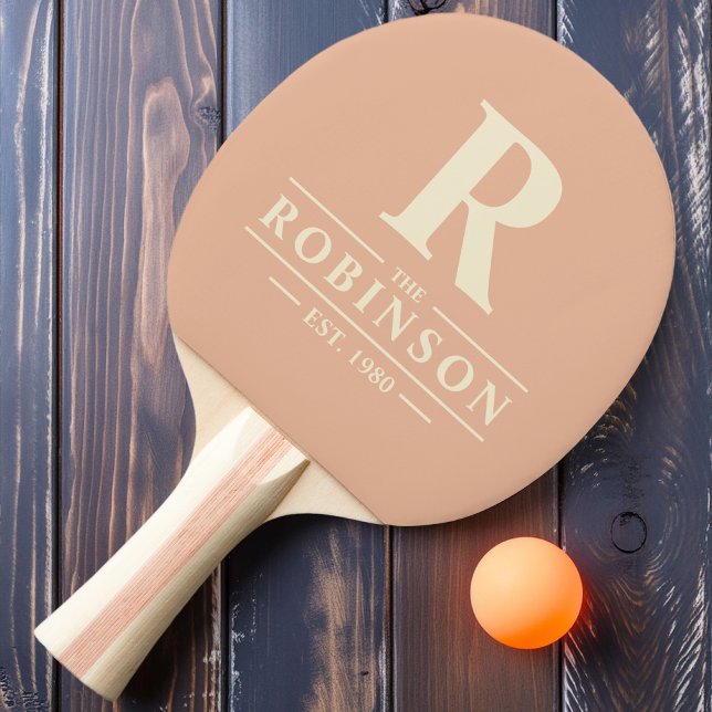 Efternamn & Initial Söt Persika Pingisracket (Skapare uppladdad)