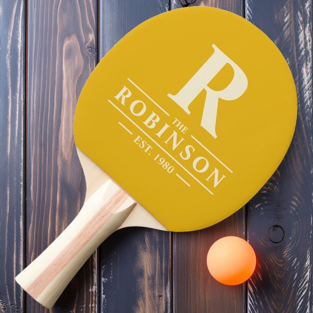 Efternamn & Initial Varm Solros Pingisracket (Skapare uppladdad)