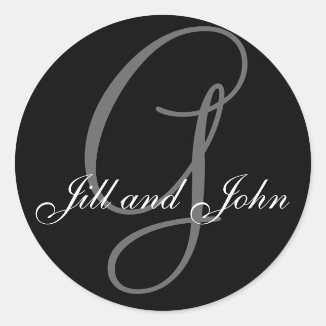 Efternamn Inledande G plus Svart etikett för först (Framsida)