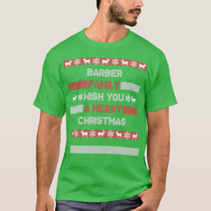 Efternamn Julafton Santa Barber Family T Shirt