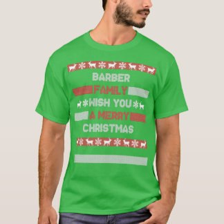 Efternamn Julafton Santa Barber Family T Shirt