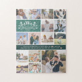 Efternamn Monogram | 15 Fotokollage Pussel