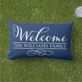 Efternamn på blått Anpassningsbar för välkomstflot Utomhuskudde