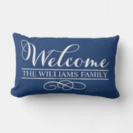 Efternamn på blått Anpassningsbar för välkomstflot Utomhuskudde