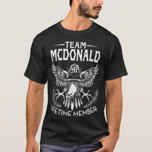 Efternamn på efternamn för teamets MCDONALD-livsti T Shirt