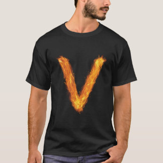 Efternamn på konsonantfartyg för brev V-signering  T Shirt
