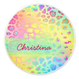 Efternamn på mönster vid intensiv regnbågsleopard knopp