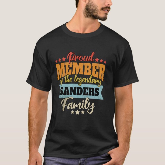 Efternamn Sanders Family Sanders Namn Sanders T Shirt (Framsida)