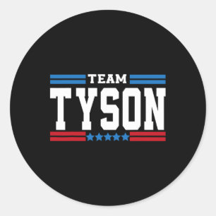 Efternamn Tyson för Team Tyson-medlemmens livstids Runt Klistermärke