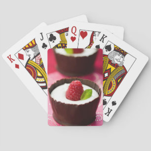 Efterrätt för vitchokladmousse casinokort