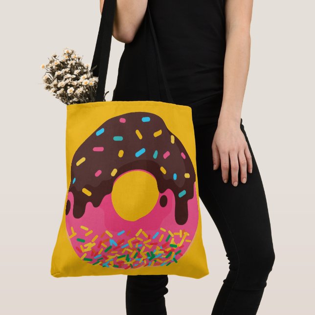 Efterrätt, Rainbow Sprinkle Munk, Munk Tygkasse (Närbild)
