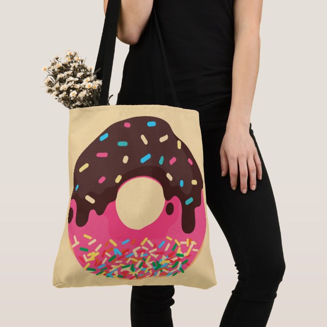 Efterrätt, Rainbow Sprinkle Munk, Munk Tygkasse (Närbild)