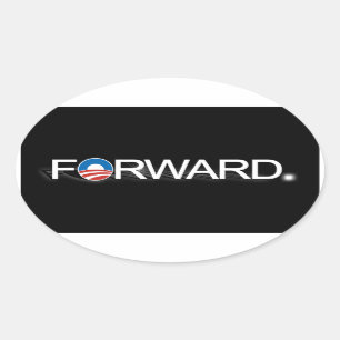 Eftersänd för Obama 2012 Ovalt Klistermärke