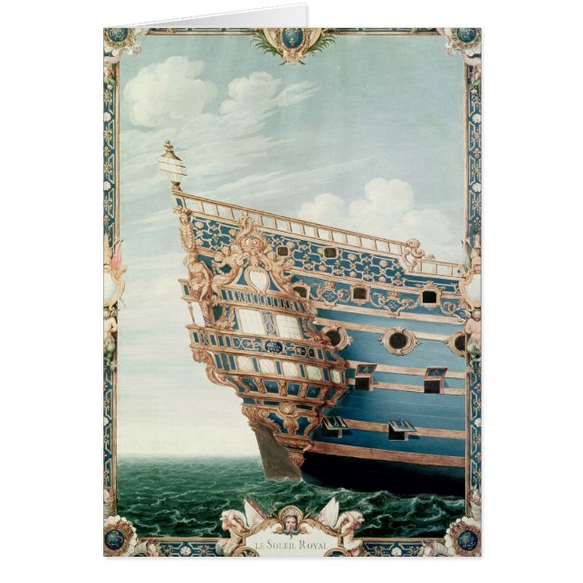 Efterslott för "Le Soleil Royal" Hälsningskort (Framsidan)