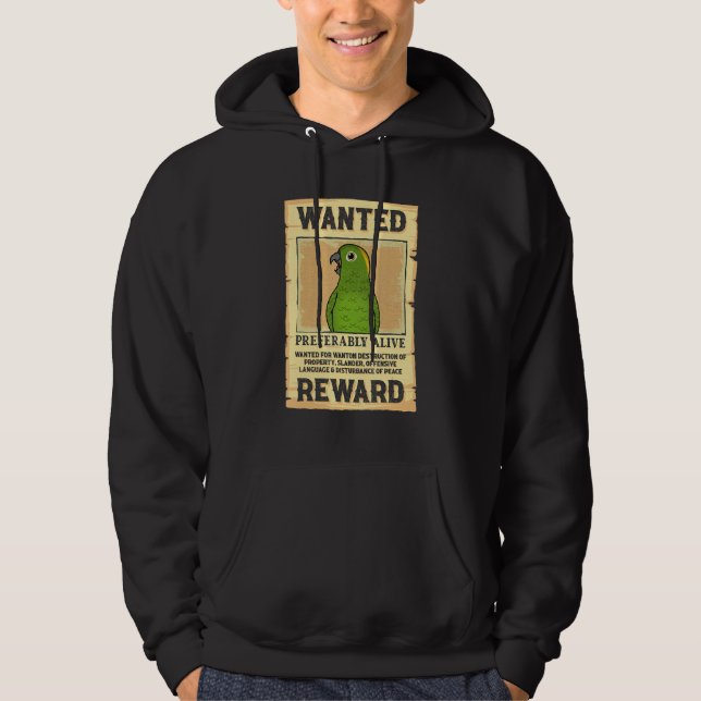 Eftersökt Affisch Papegoja I Gul näbbad Amazon Hoodie (Framsida)