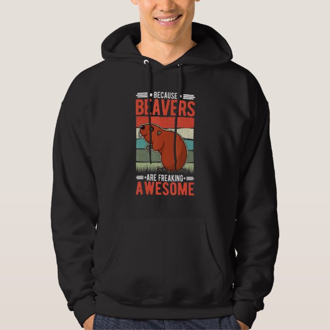 Eftersom Beavers befriar Fantastisk Beaver Hoodie (Framsida)