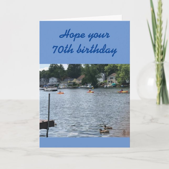 EFTERSOM DET ÄR EN DAG I SJÖ **70th**BIRTHDAG Kort (Framsida)