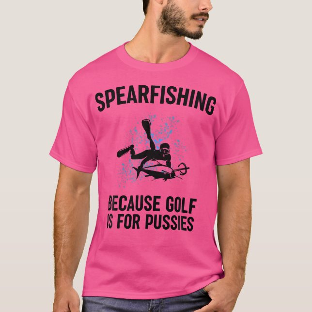 Eftersom Golf Är För Mössor Roligt Fiskegåva T Shirt (Framsida)