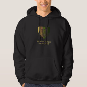 Eftersom kedjor låter bra Disc Golf Hobby Golfare Hoodie