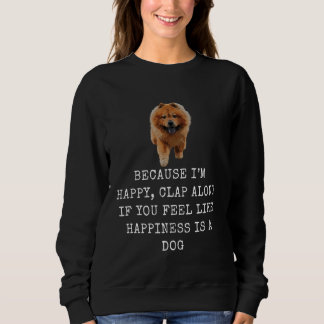 Eftersom lycklig Hund Rolig hund Pappa och Hund Ma T Shirt