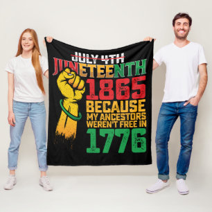 Eftersom mina förfäder inte var fria 1776 den 4 ju fleecefilt